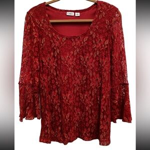 NWT Cato red floral with gold detail size 26/28 w